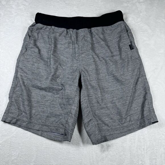 Prana Shorts Mens Med Gray Breathe Hike Bike Outdoor Performance‎ Stretch 9" Ins - Picture 1 of 14